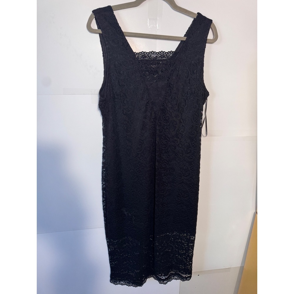 Y2K Candies Lace Sheath‎ Dress Size XL Black Floral Stretch Coquette Semi-Formal